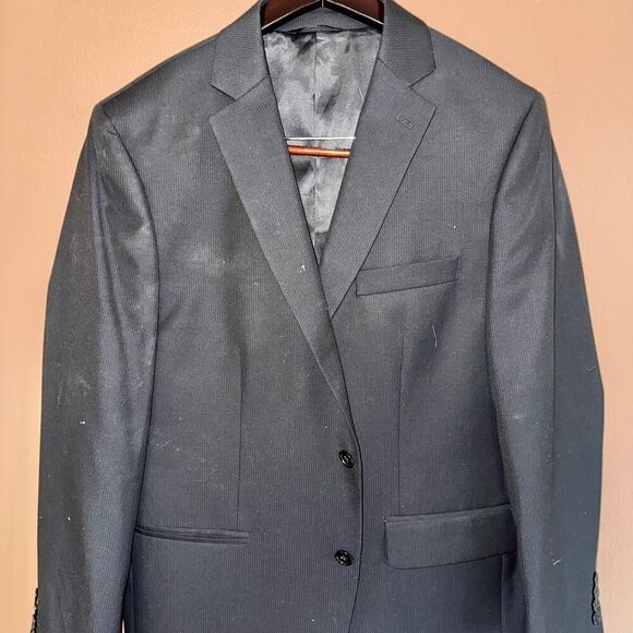 APT 9 Men's Two Button Black Blazer Sport Coat Jacket Size 40R - Picture 8 of 9